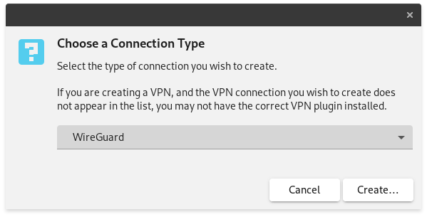 New interface selection dialog