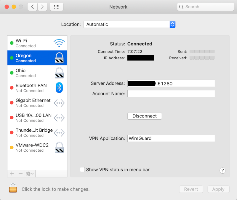Network pane